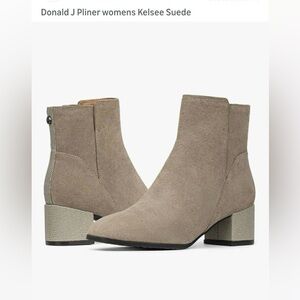 Donald J. Pliner Taupe Ankle Booties